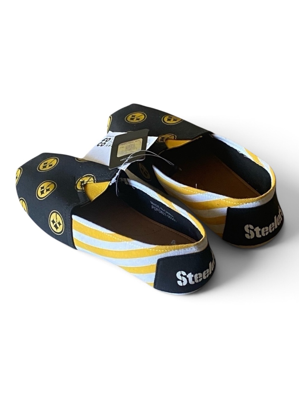 NFL Pittsburgh Steeler Slip-on Canvas Flat Shoes Team Logo Color Medium 7-8  NWT